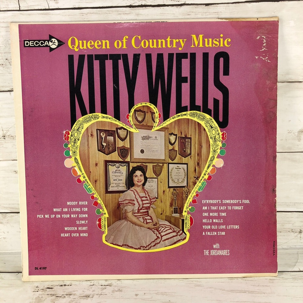 Kitty Wells Queen of Country Music Vinyl LP Decca DL 4197 Mono Jordanaires 1961